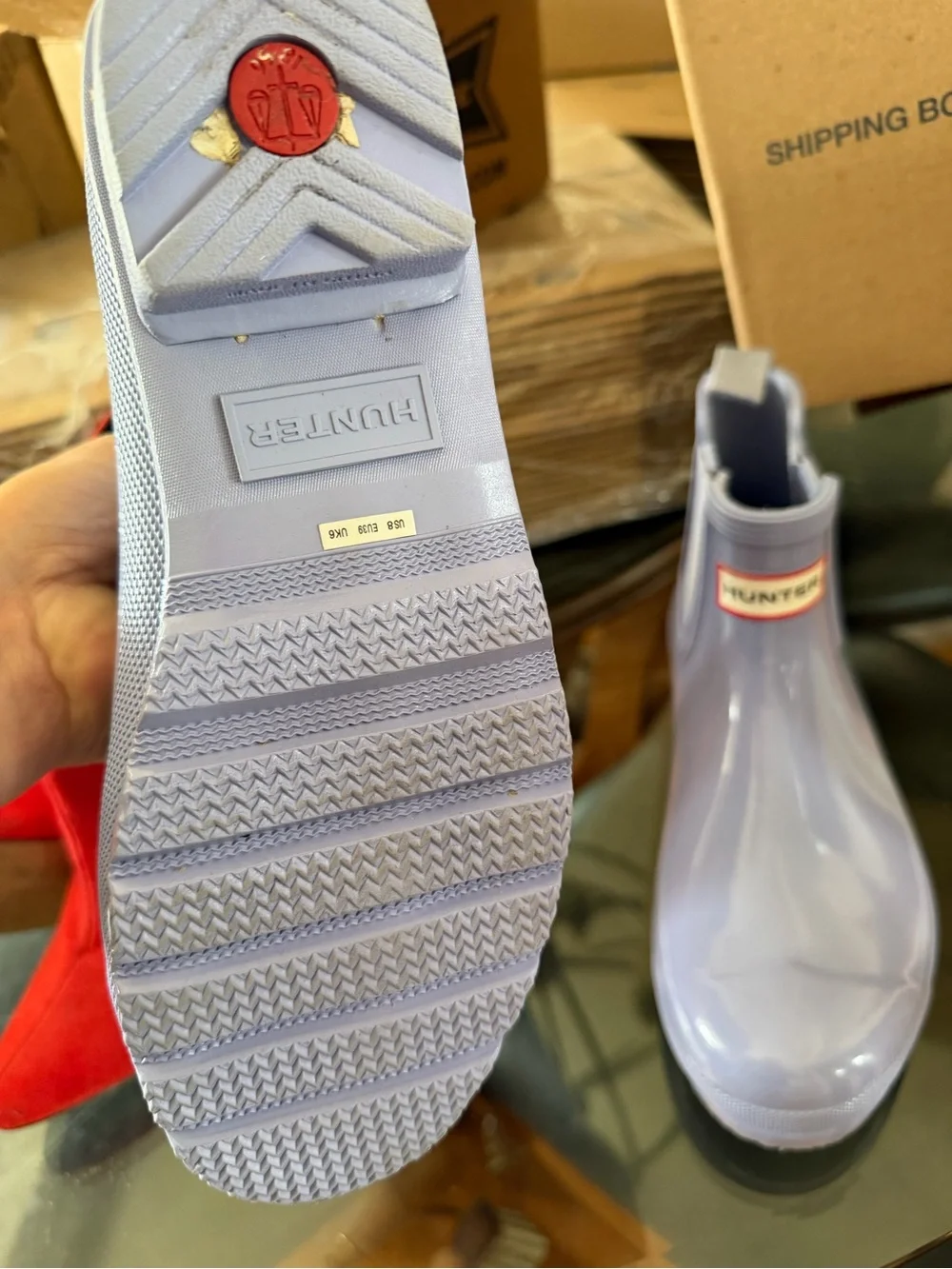 Hunter Chelsea Rain Boots in Light Lavender